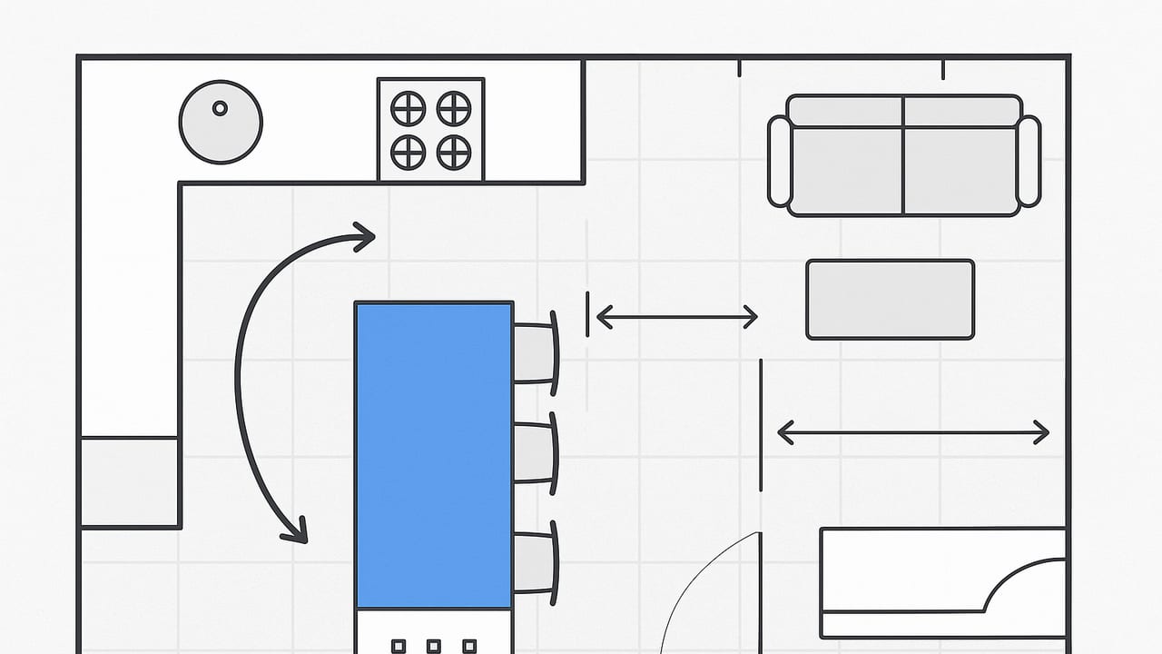 Open Concept Kitchen Placement: Flow, Clearances, and Layout Rules