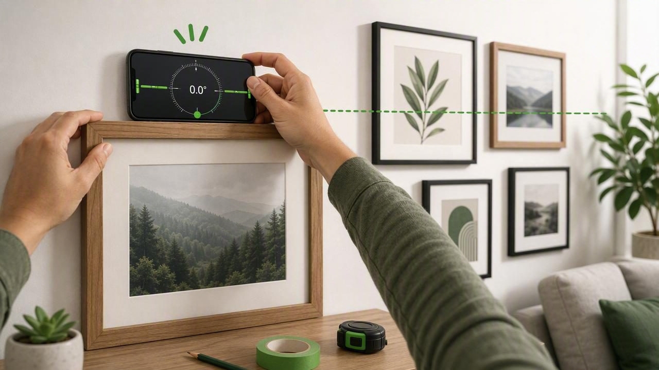 How to Hang Pictures Straight with a Phone Angle Gauge (DIY Guide)