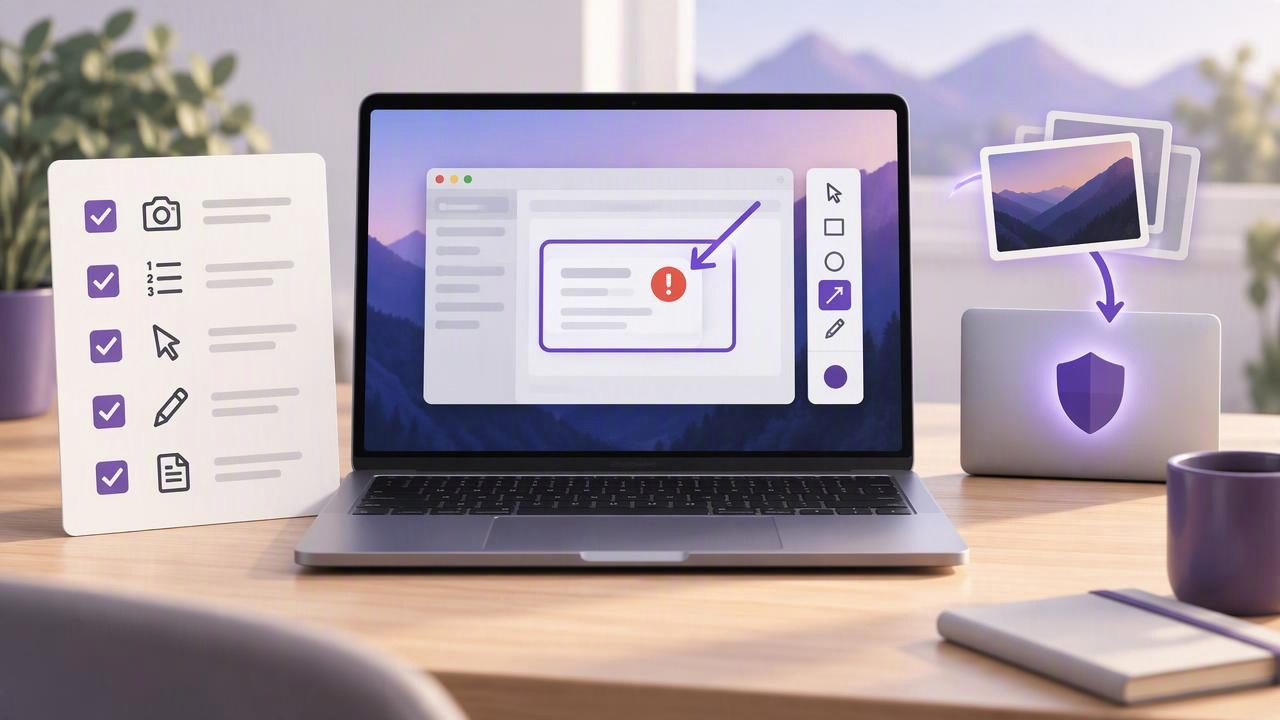 Bug Report Checklist: Clear Screenshots With a Local-First Mac App