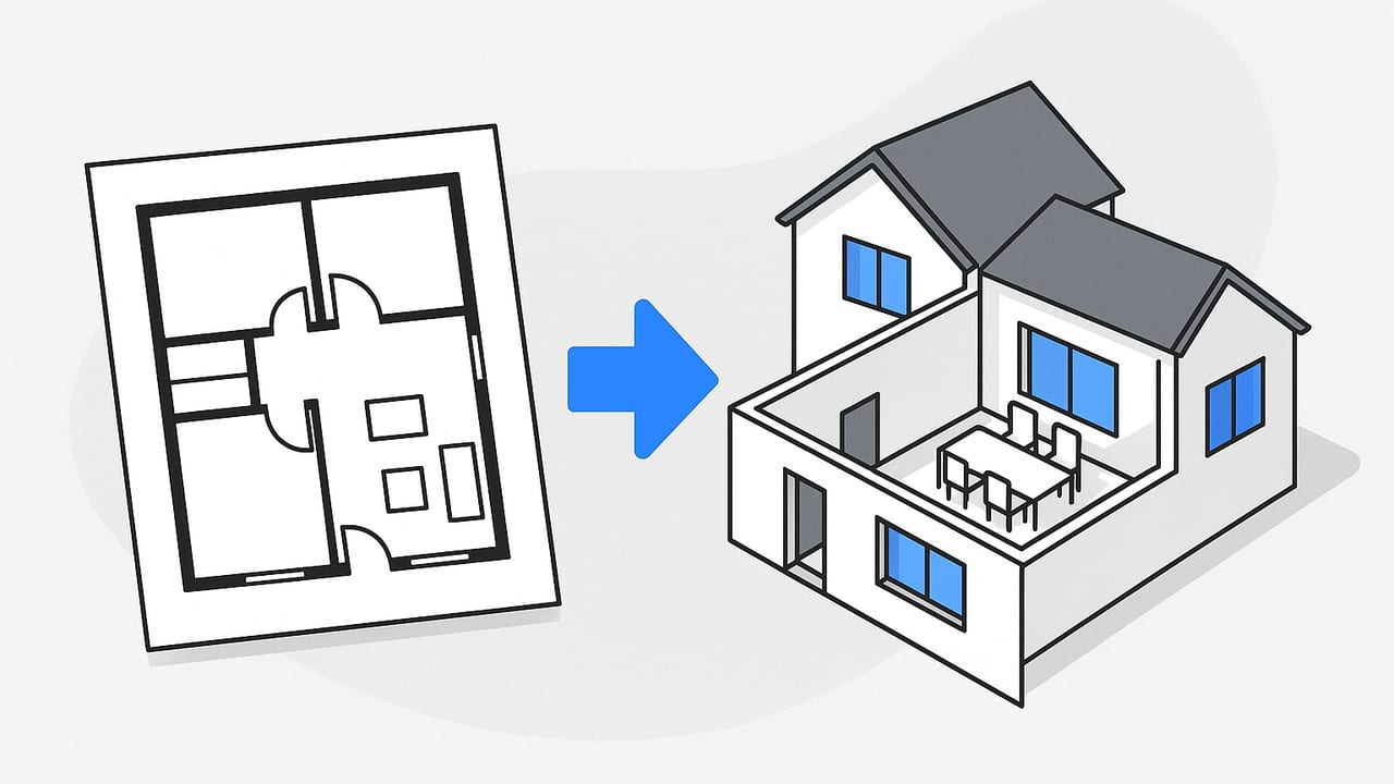 Architectural Plan Rendering: From 2D Lines to Accurate 3D