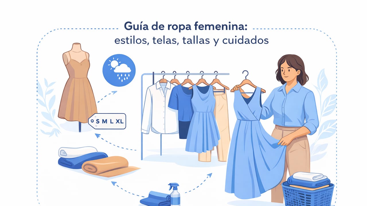 Guía de ropa femenina: estilos, telas, tallas y cuidados