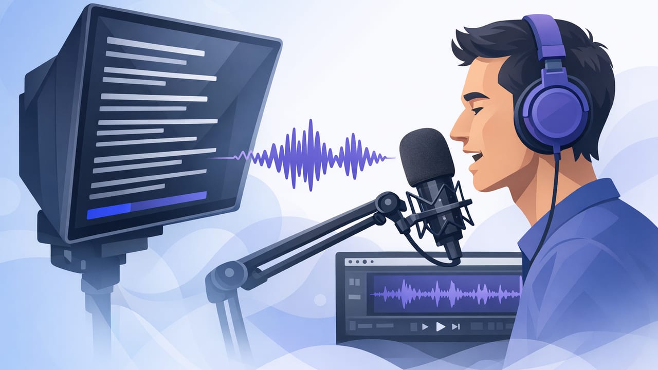 Voice Following Teleprompter: Record Natural iPhone Videos