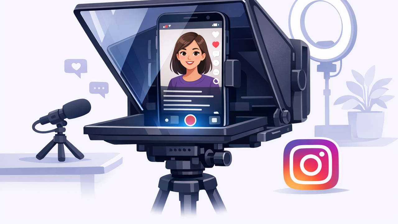 Teleprompter for Instagram Reels: An iPhone Setup That Looks Natural