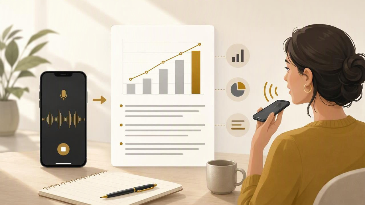 How to Describe a Chart in Writing Using Voice Notes