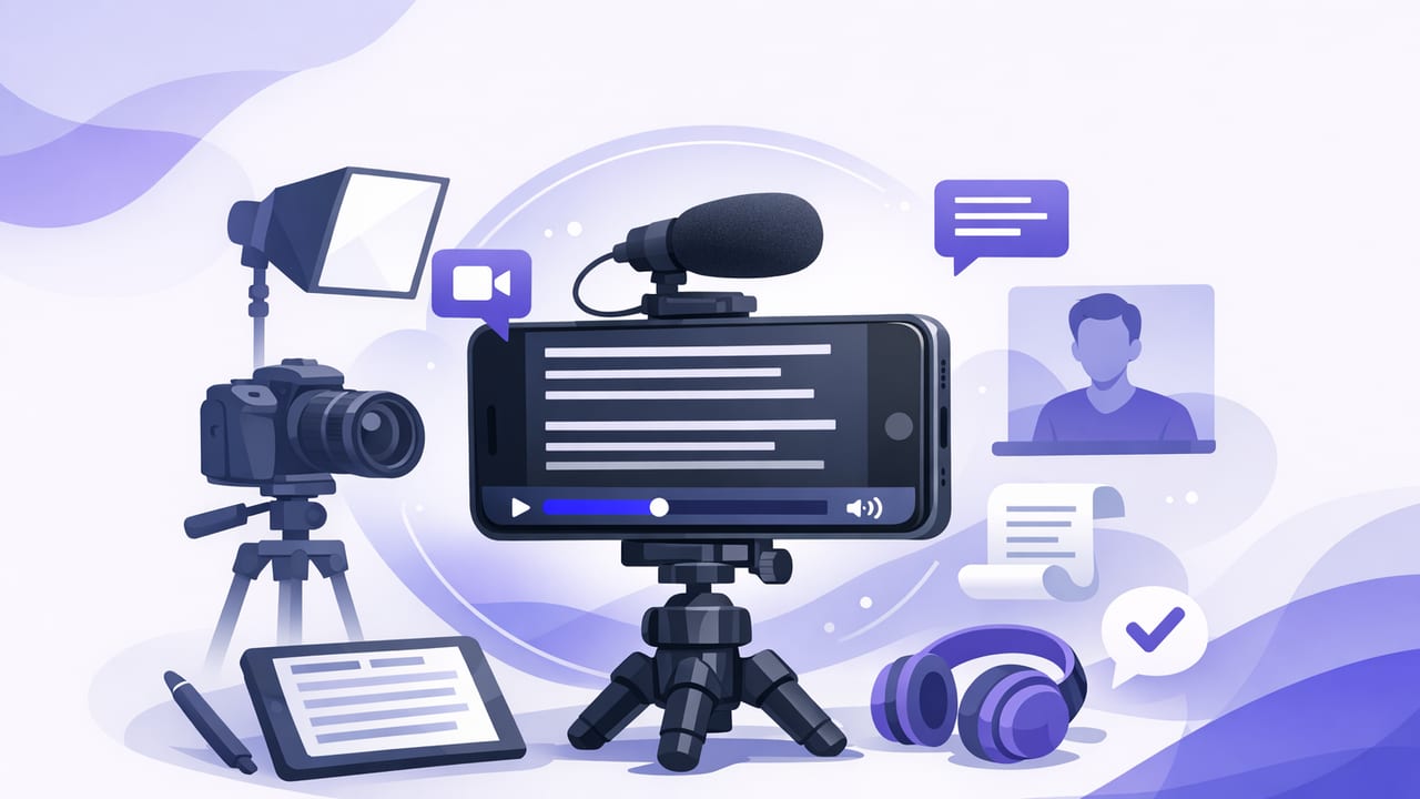 Teleprompter App Setup for iPhone: Record Natural, Subtitled Videos