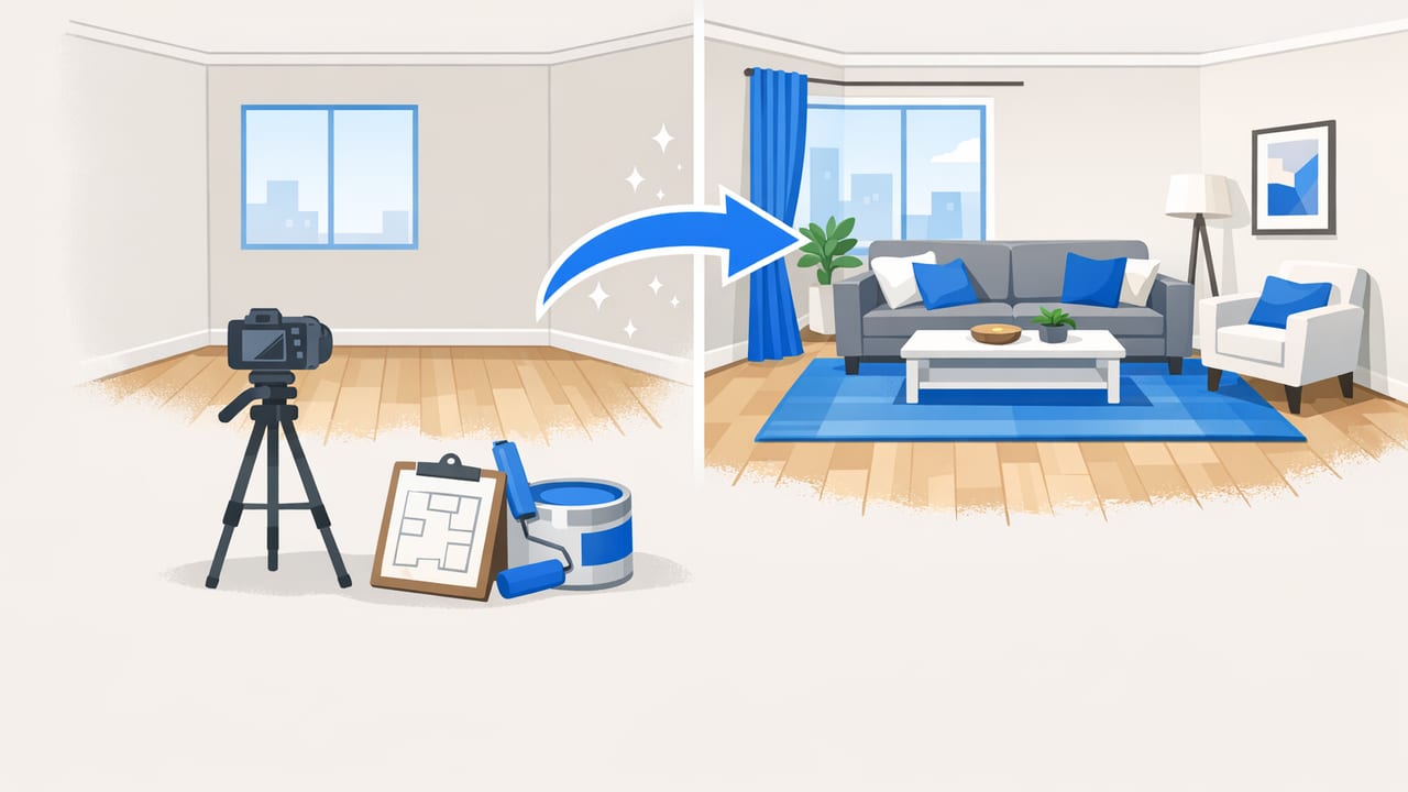 Empty Room Staging with 3D Renders: A Layout-First Guide
