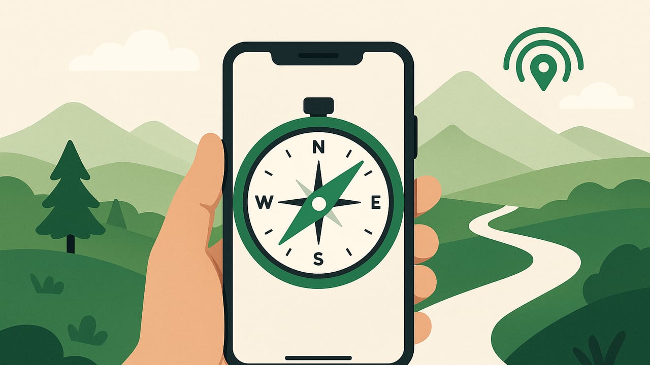 Outdoor Navigation on a Cell Phone Compass: A Practical Guide