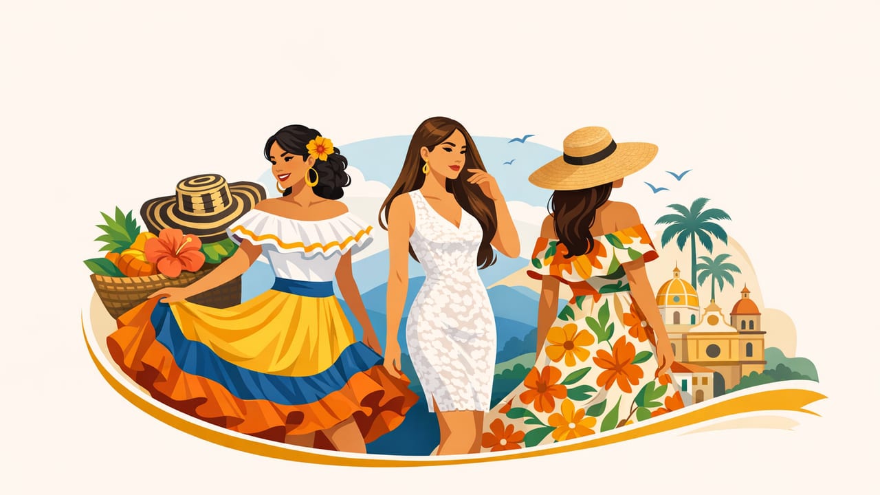 Vestidos colombianos: cómo elegir el corte, la tela y el estilo ideal