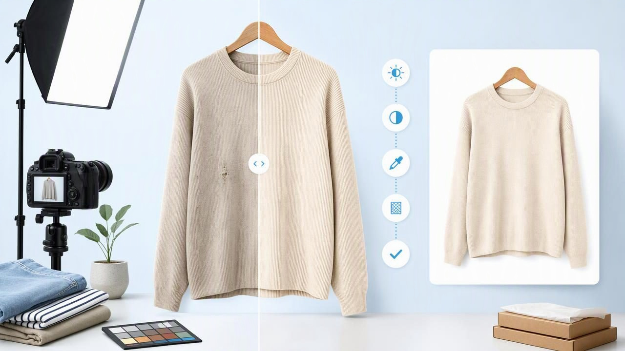 Clothing Photo Editor Workflow for Accurate Online Listings