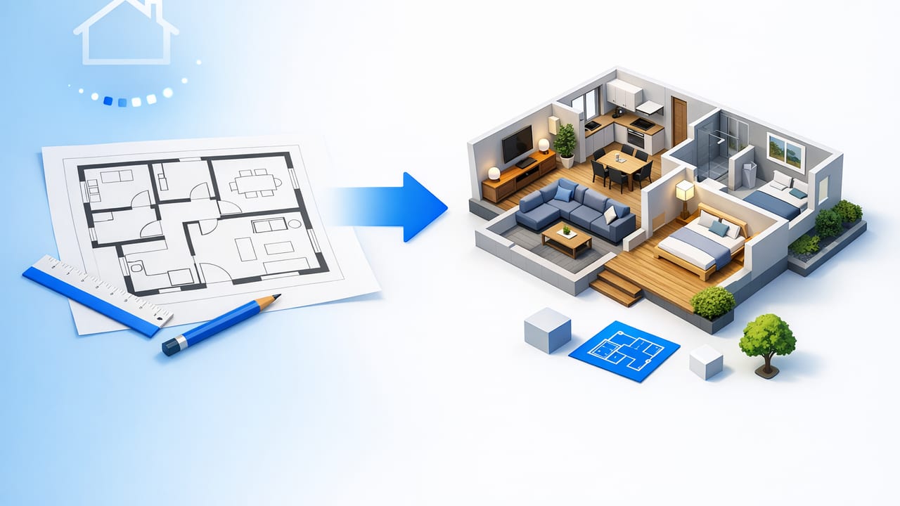 How to Create a 3D Render From a Floor Plan (Accuracy-First)
