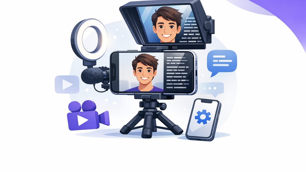 Best iPhone Teleprompter Setup for Selfie Videos: Script to Upload