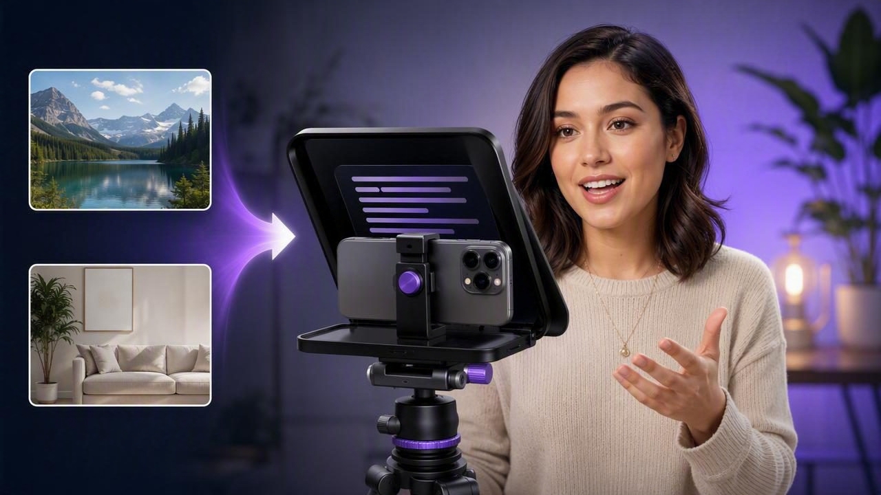 Replace a Video Background With an iPhone Teleprompter App