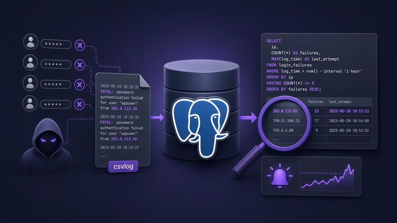 Track Failed Logins in Postgres Without Triggers (SQL Queries)