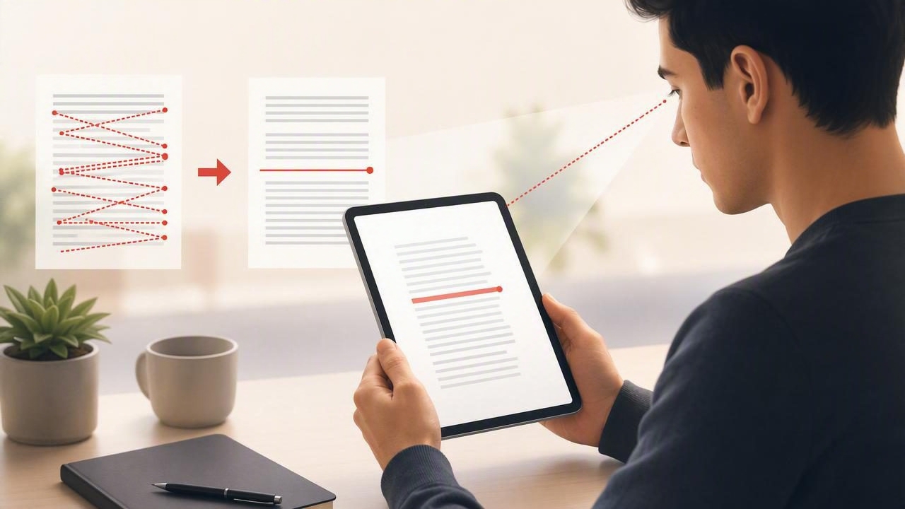 How to Reduce Unnecessary Eye Movement With a PDF Speed Reader