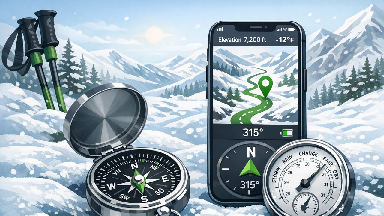 Winter Hiking: iPhone Compass and Barometer Tips for Safer Routes