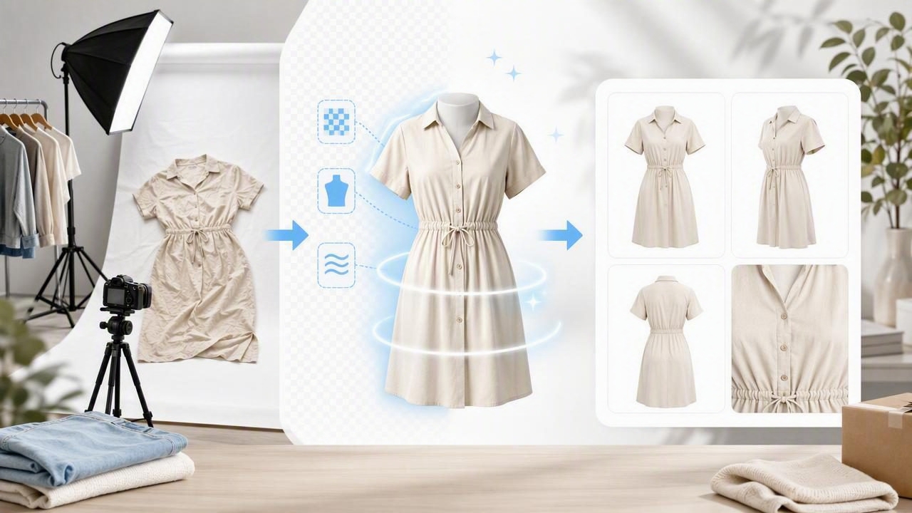 A Photoshoot Alternative for Small Fashion Sellers: AI Editing Workflow