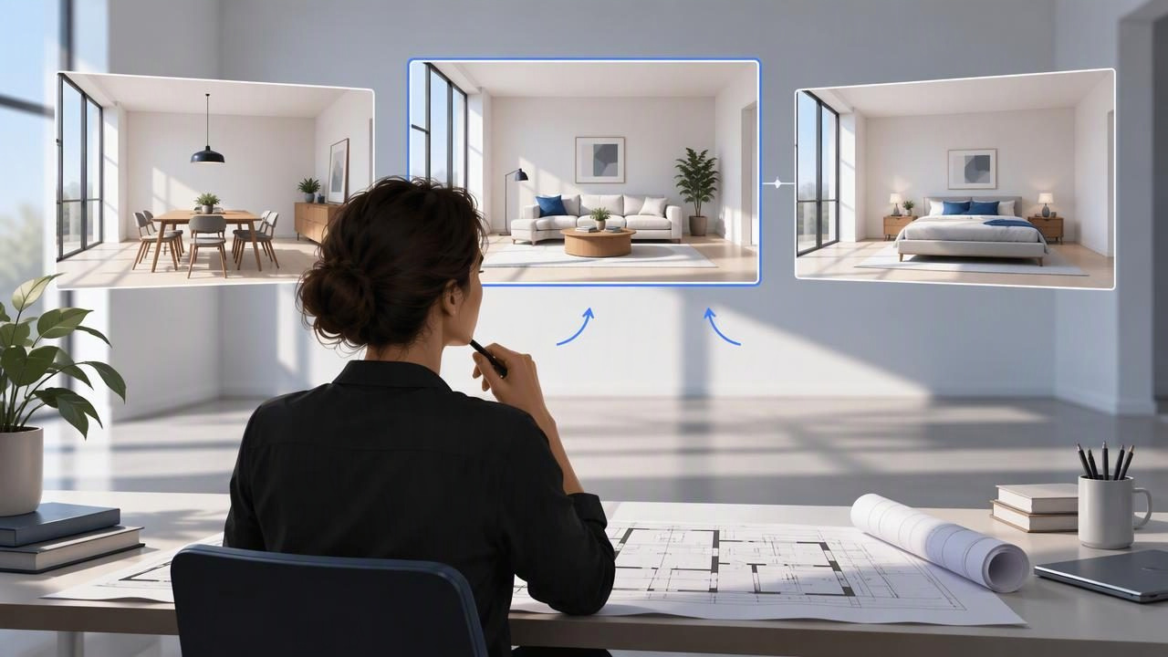 An Empty Room Furnishing Tool Guide for Architects