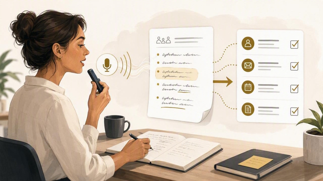 How to Dictate Action Items From Personal Meeting Notes