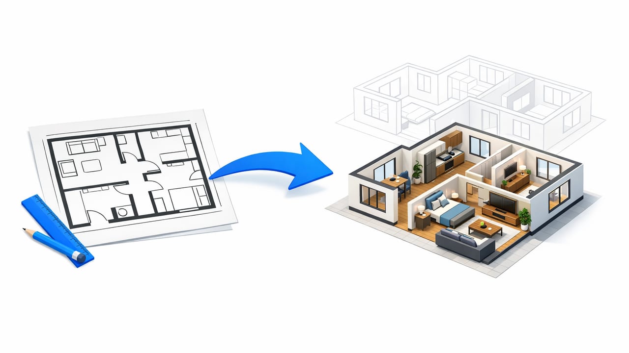 How to Get a Clean 3D Render From a Floor Plan (AI + Accuracy)