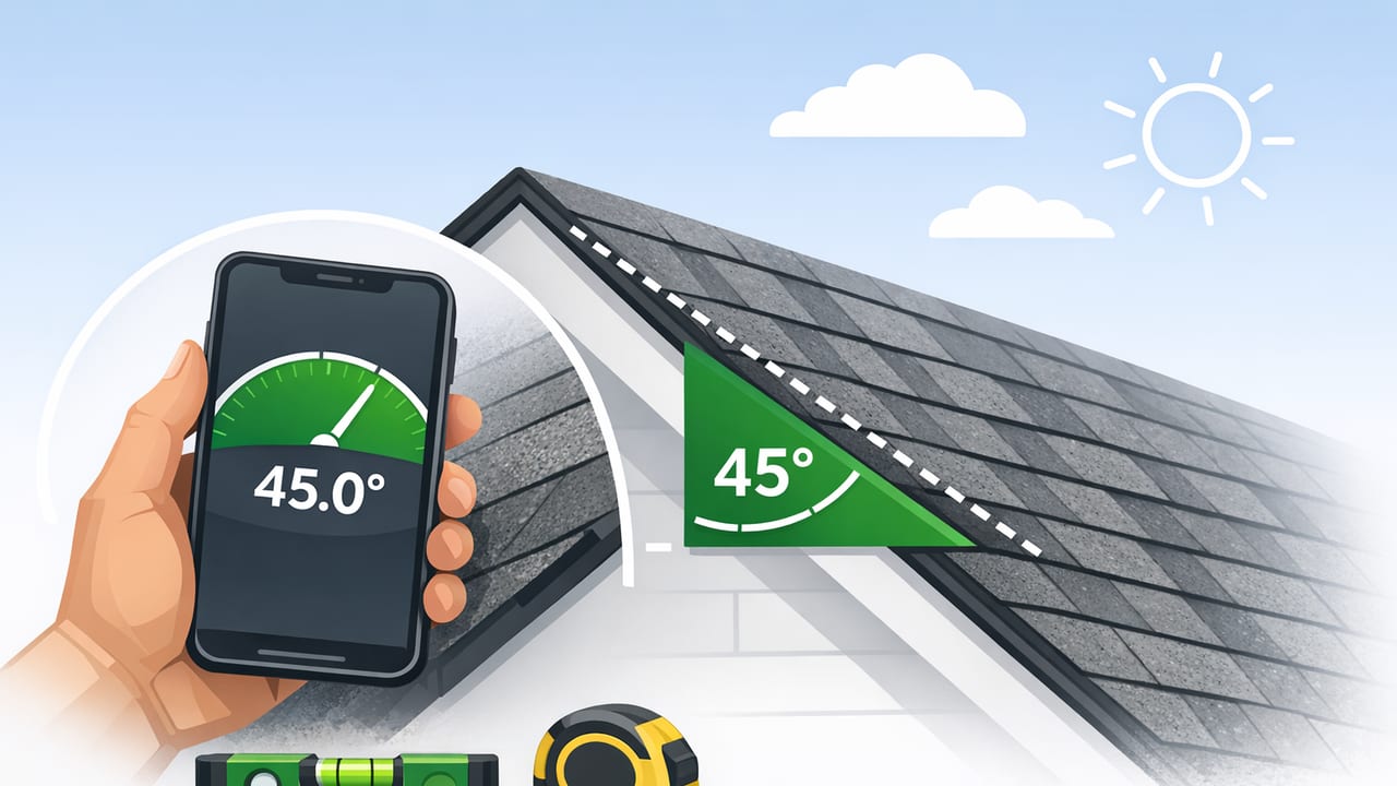 How to Measure Roof Pitch Using a Phone Angle Finder (Safe & Accurate)