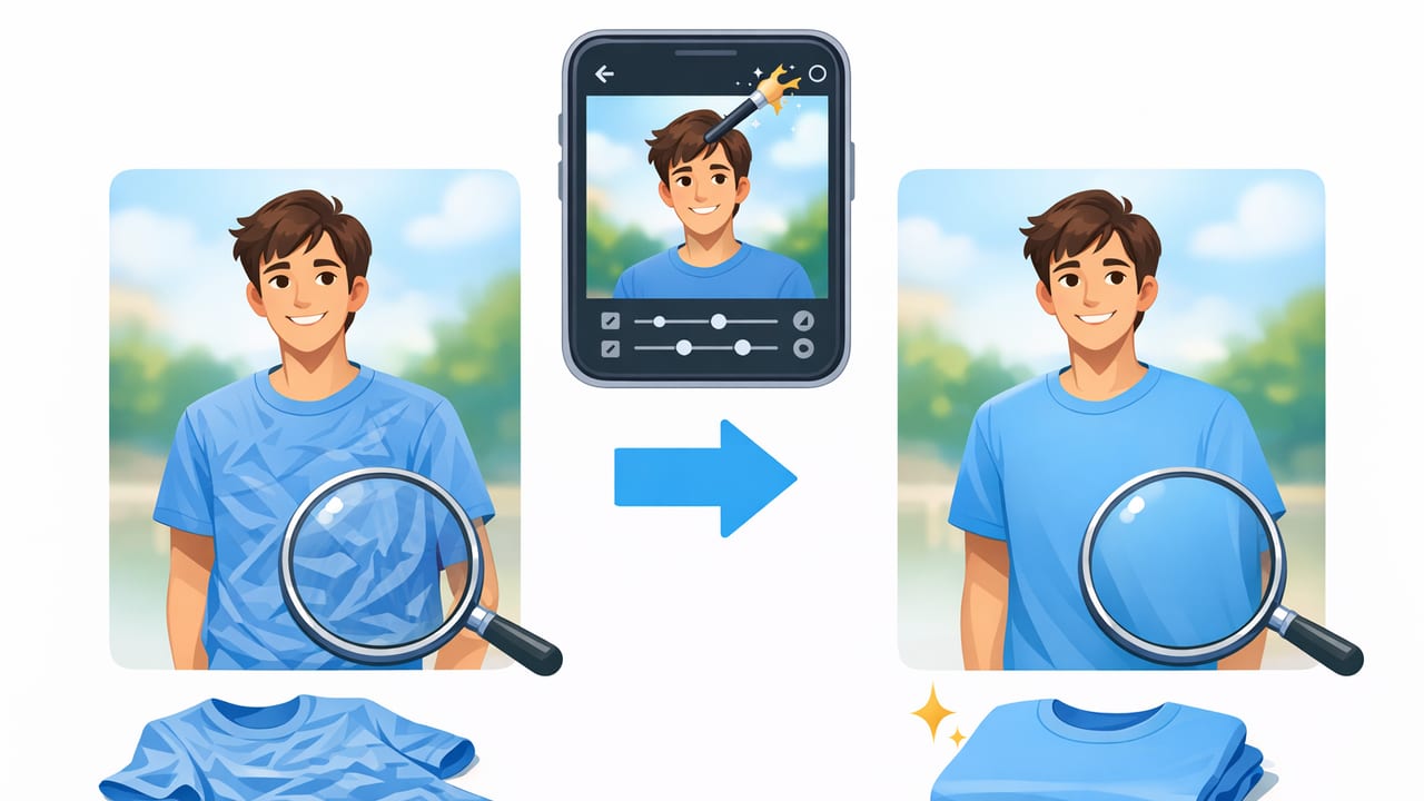 Unwrinkle Clothing in Photos: App Tips for Crisp Product Shots