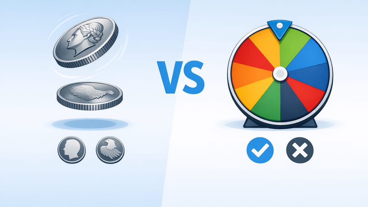 Coin Flip vs Wheel Spinner: Which Is Fairer for Quick Decisions?
