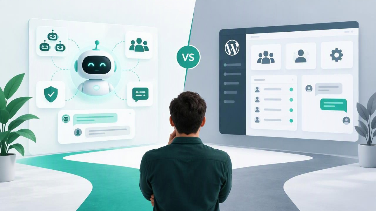Plataforma compatible con OpenAI vs portal de clientes en WordPress