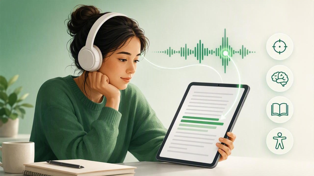 Follow Text With Synchronized Highlighting While Listening