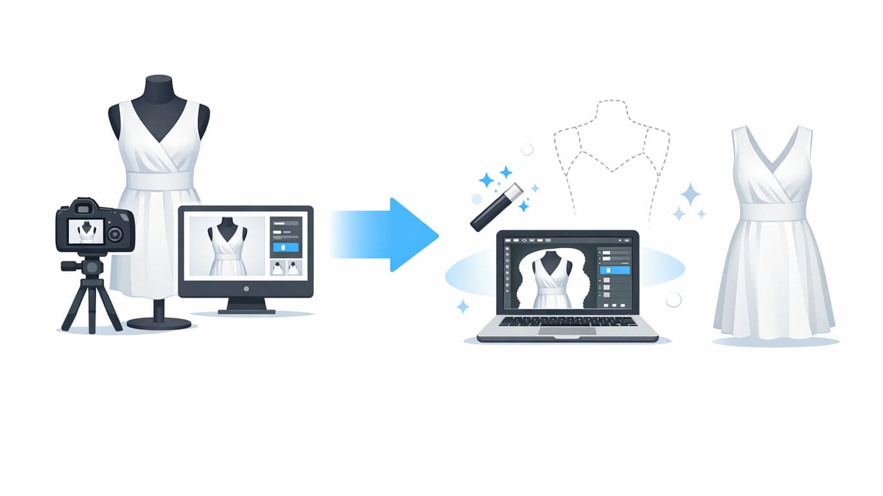 How to Create Ghost Mannequin Images From Photos (Step-by-Step)