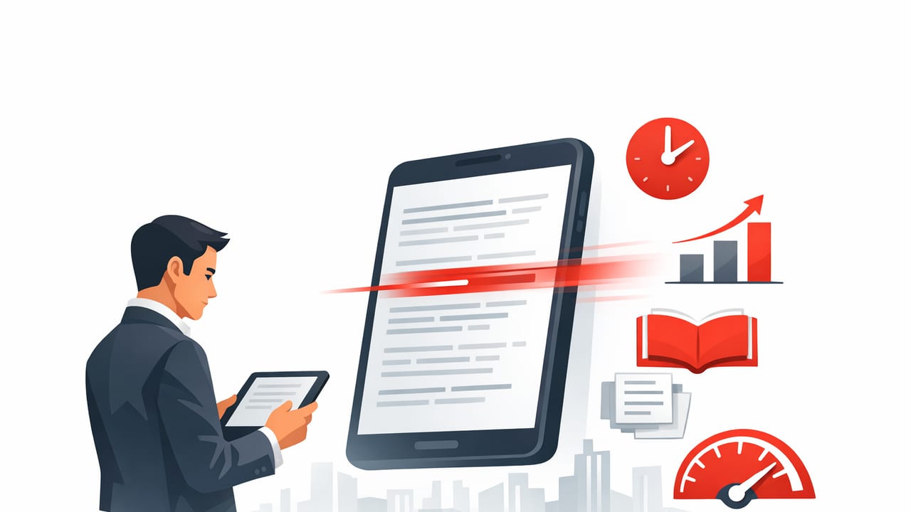 Speed Reading App for Professionals: A Focused Workflow That Sticks