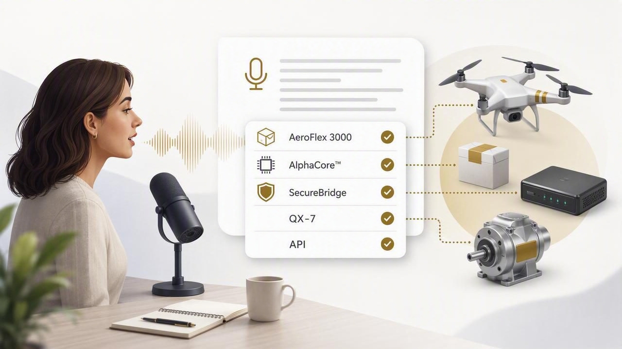 Custom Vocabulary for Recurring Product Names in Voice Dictation