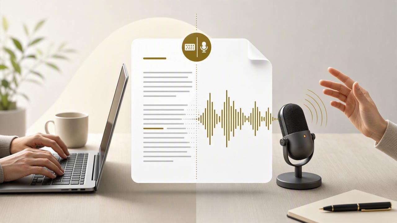 How to Combine Typing and Dictation in a Document