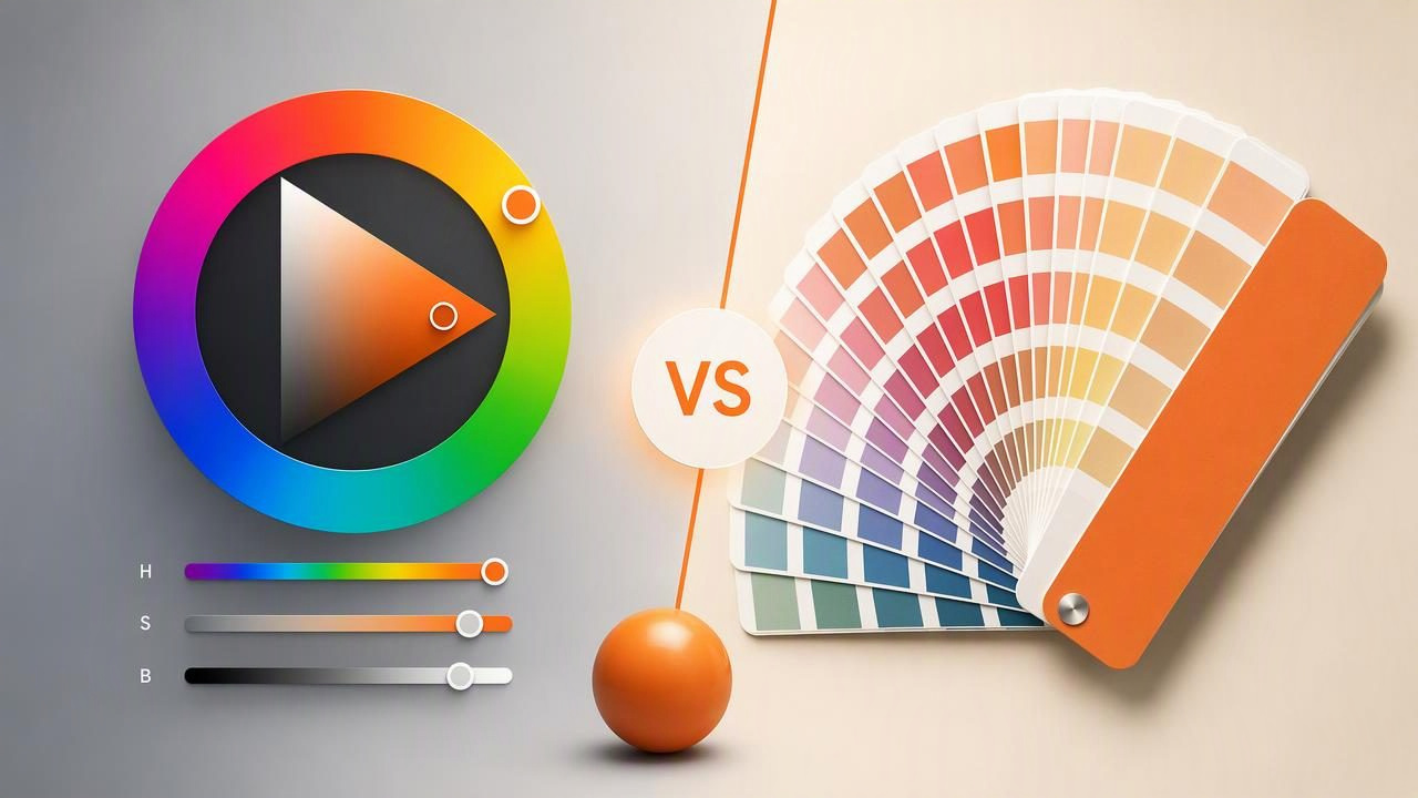 HSB Color Picker vs Printed Color Swatches: Key Differences