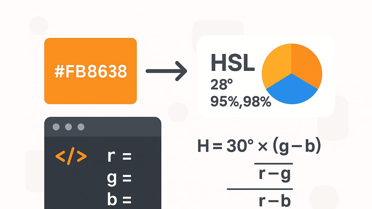 Convert HEX to HSL Values: Accurate Math, Code, and Workflows