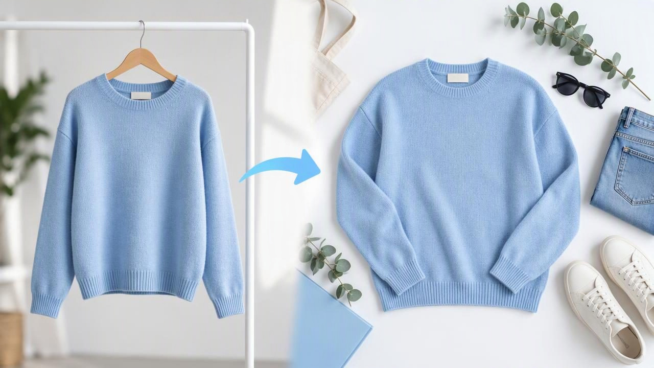 How to Turn Hanger Photos Into Flat Lay Images