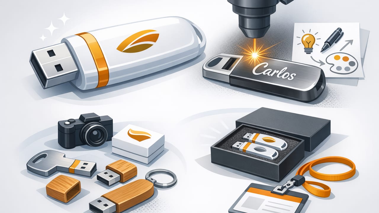 Memorias USB personalizadas: cómo elegir y pedir al por mayor