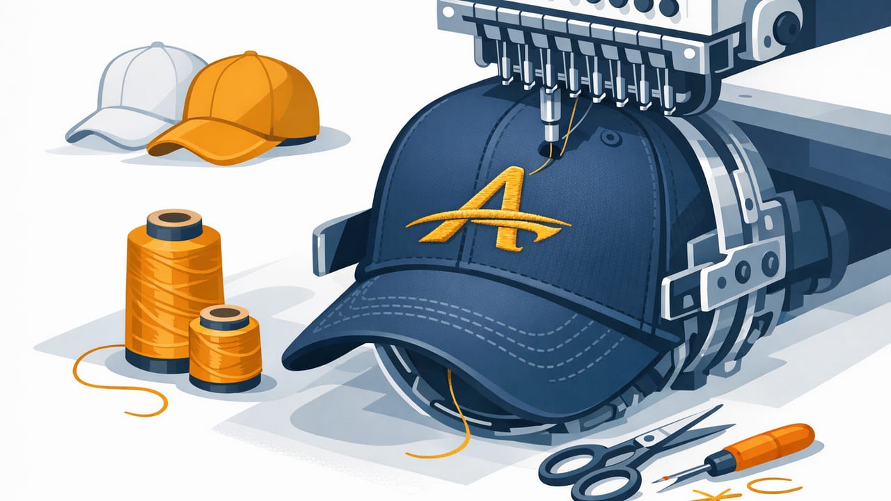 Bordado de logos en gorras: guía para elegir, cotizar y acertar