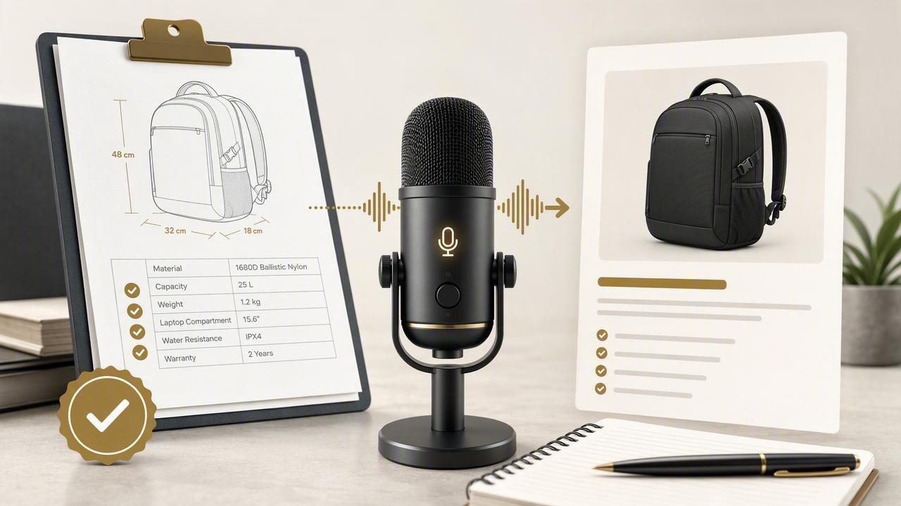 How to Dictate a Product Description From Verified Specifications