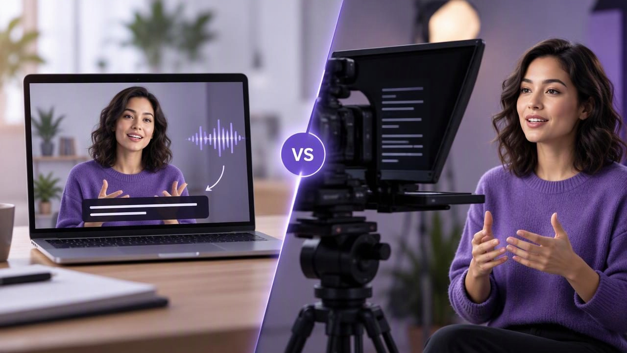 Automatic Caption Tool vs Hardware Teleprompter: What You Need