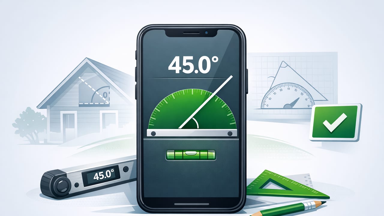 Angle Finder App on iPhone: Measure Slopes, Cuts, and Tilt