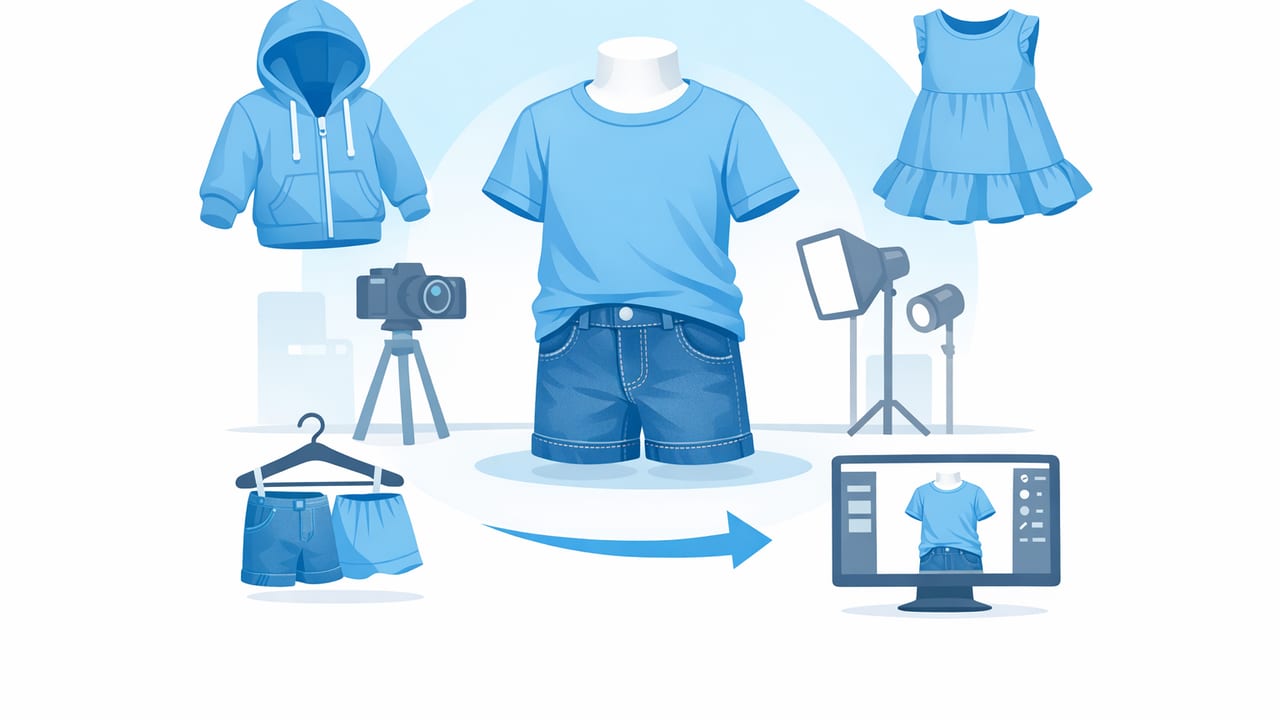 How to Generate Ghost Mannequin for Kids Clothing Photos