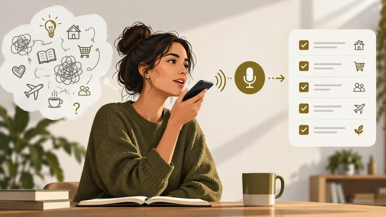 Cómo pasar una lista mental a tareas por voz sin mezclar ideas