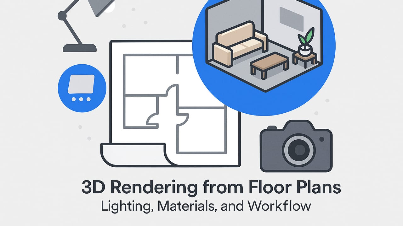 3D Rendering from Floor Plans: Lighting, Materials, Workflow