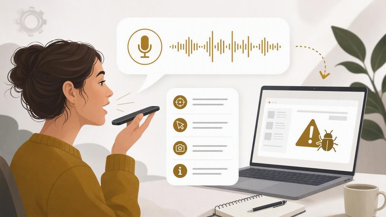 Cómo describir un error de software por voz con claridad
