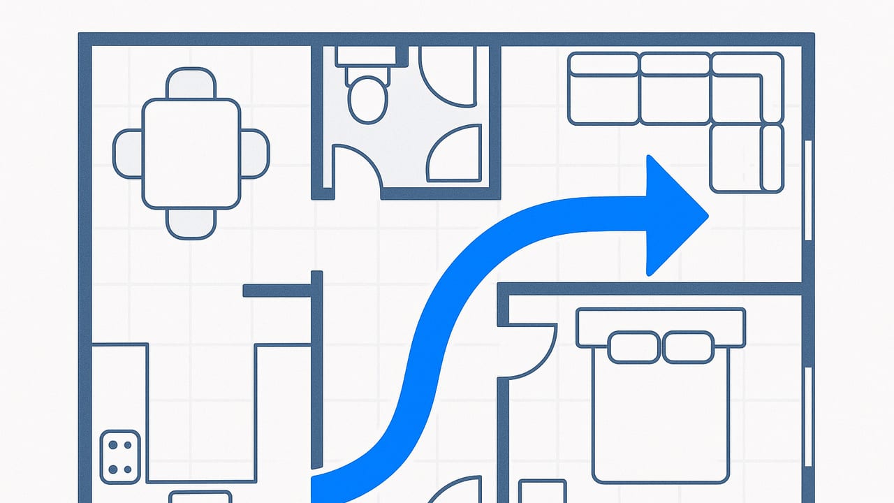 Traffic Circulation at Home: Rules, Dimensions, and Flow