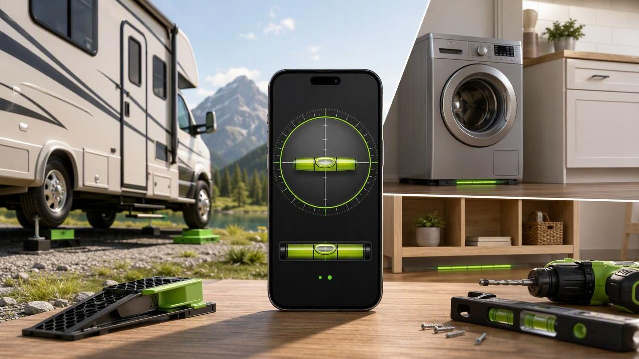 Dual Axis Bubble Level App Guide for RV and DIY Setup