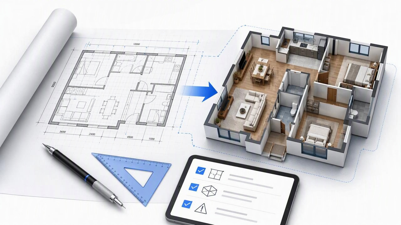 Prepare a Blueprint for a 3D Floor Plan Generator