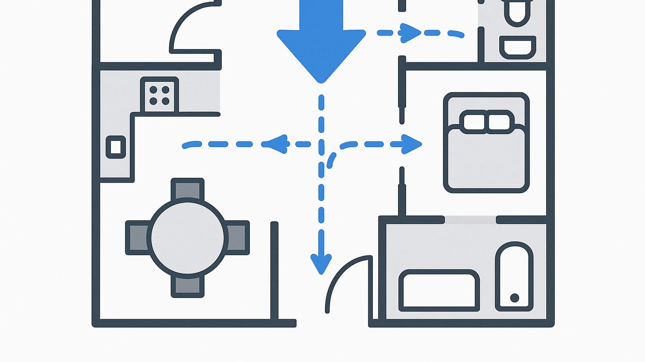 Traffic Circulation at Home: Clearances, Paths, and Layout Rules