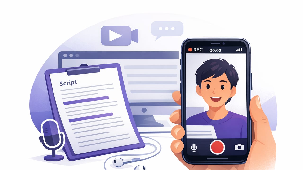 How to Record Video While Reading a Script on iPhone