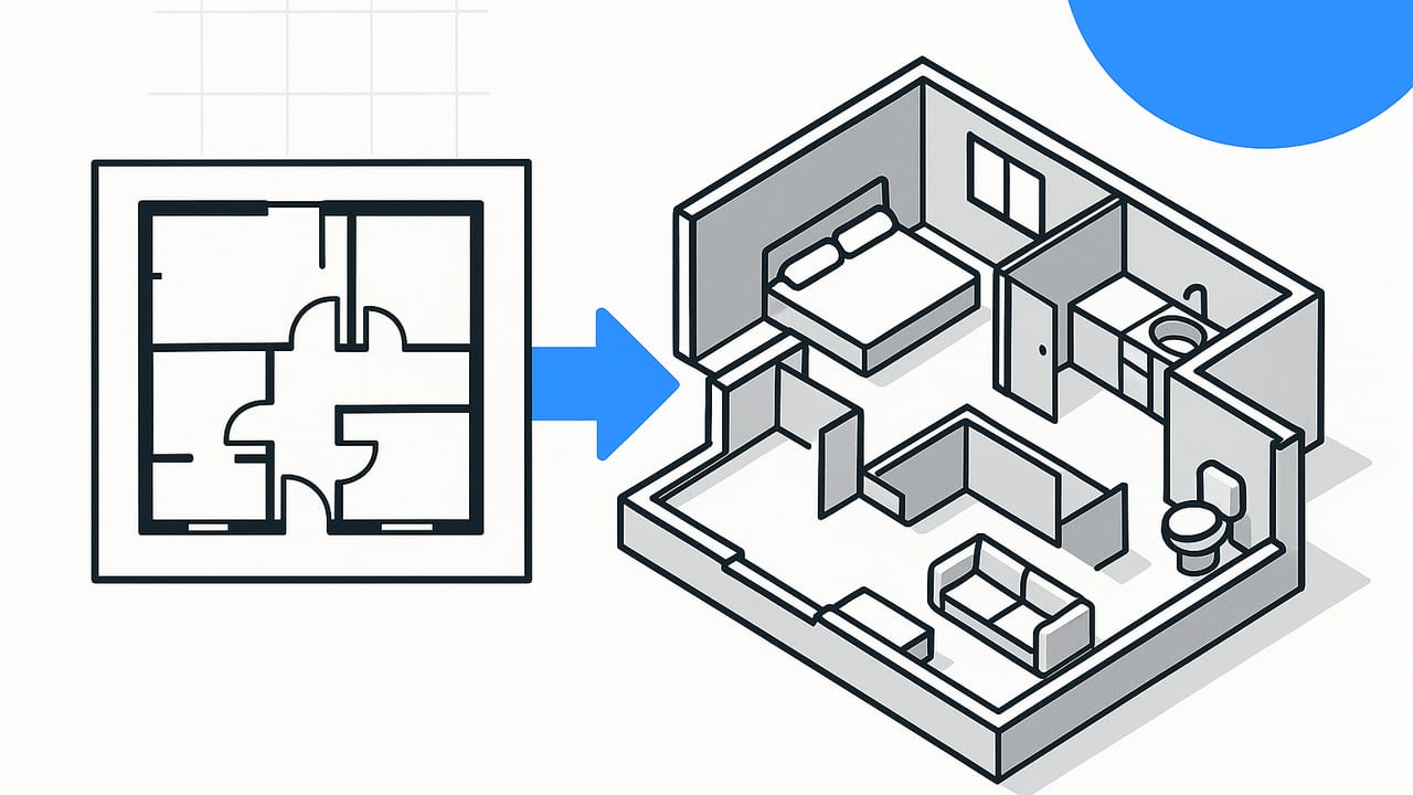 Black-and-White Floor Plan to 3D: Accuracy, AI & Design Tips